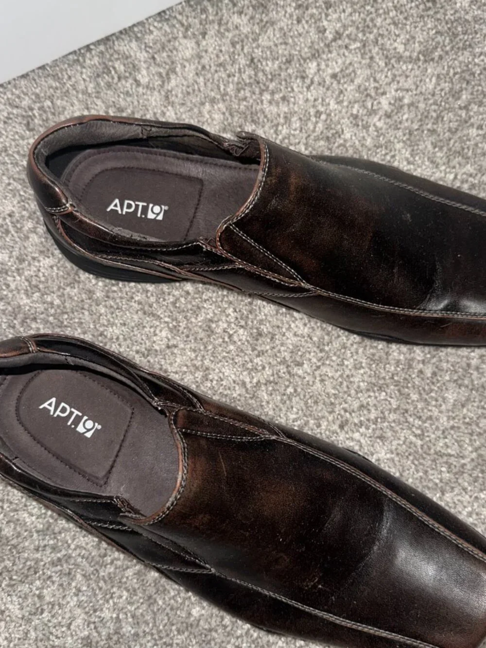 APT 9  Dress Shoes Leather Brown Size 11 Men’s